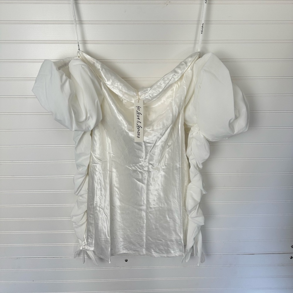 For Love & Lemons Hazel White Mini Dress NWT - Picture 10 of 11